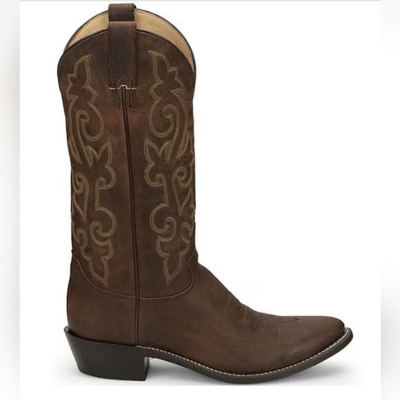 Justin Brown Buck Bay Apache Western Cowboy Boots Size 8.5EE main image 8